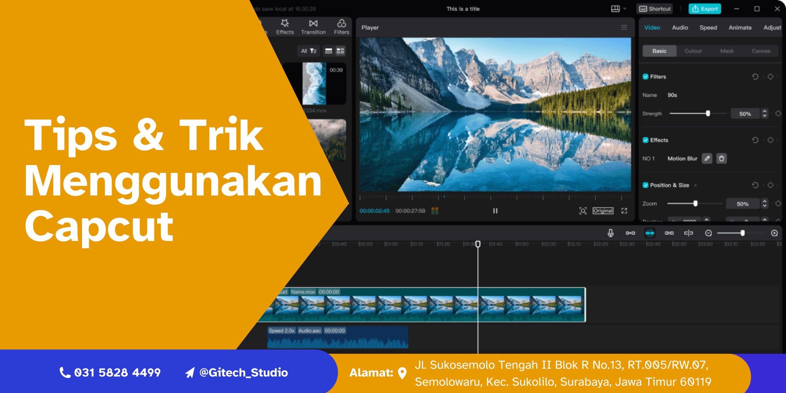 Tips menggunakan capcut