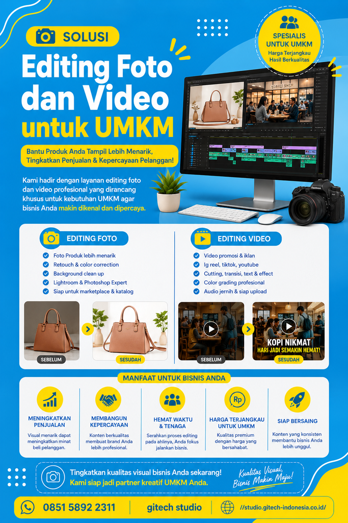 editing foto dan video untuk UMKM