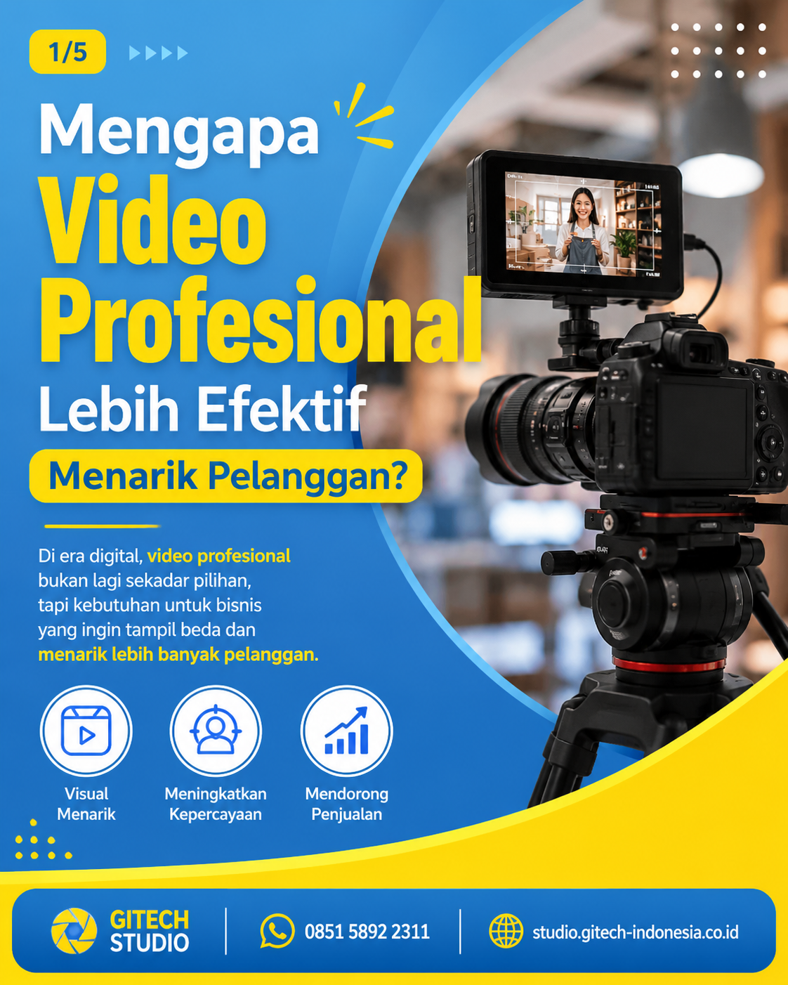 Video Profesional Lebih Efektif Menarik Pelanggan