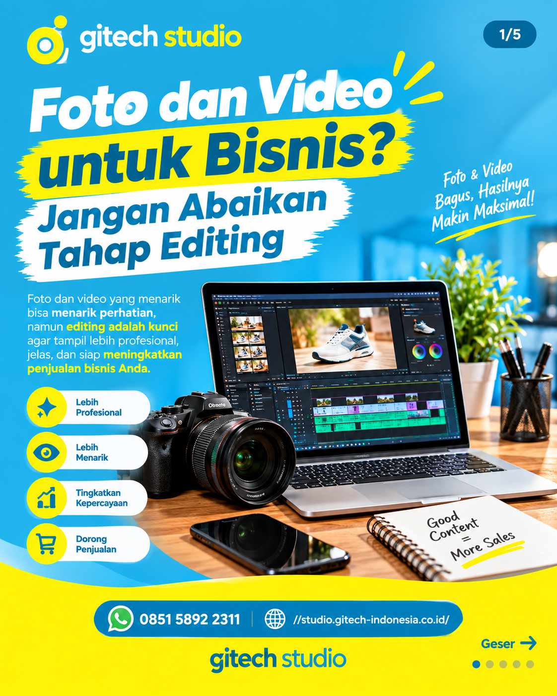 editing foto dan video untuk bisnis